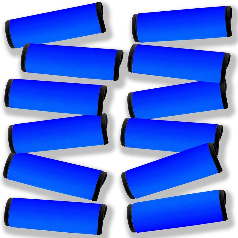 Gowraps Luggage Handle Wrap 12 Pack-Bulk Luggage Handle Wraps For Suitcases Neoprene Handle Wraps/Cover/Grips For Carry on/Bag/Car Travel Accessories For Luggage (Blue 4.0) - Image 1